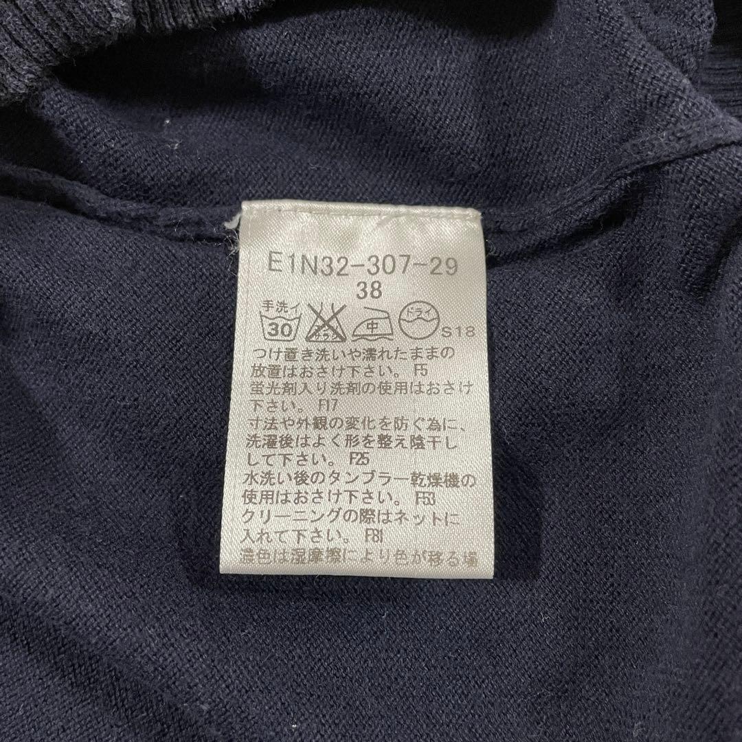 【美品】BURBERRY BLUE LABEL 長袖カーディガン ロゴ刺繍