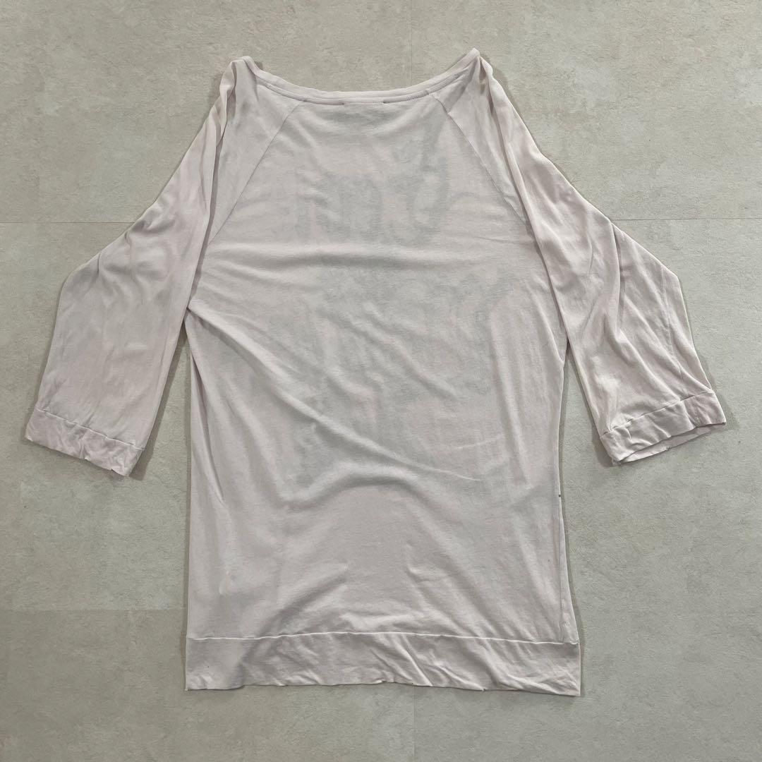 古着 DIESEL BLACK GOLD 7分袖Tシャツ S ライトピンク
