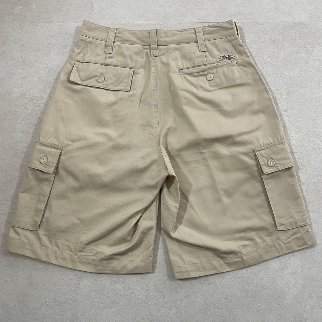 古着 POLO RALPH LAUREN ベージュ ハーフパンツ サイズ30