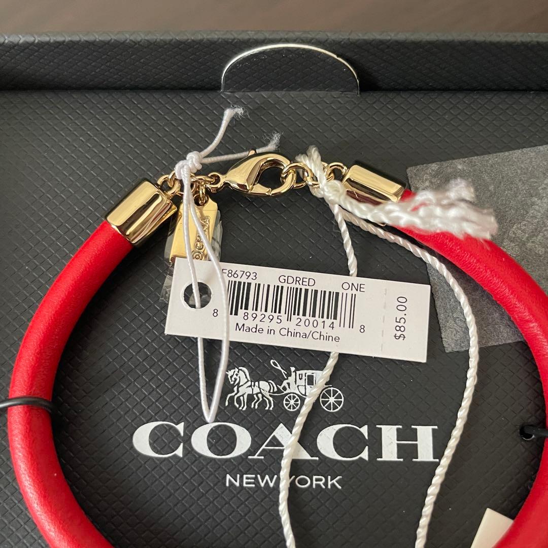 【希少限定コラボ】訳あり新品 COACH×DISNEY レザーブレスレット 箱付