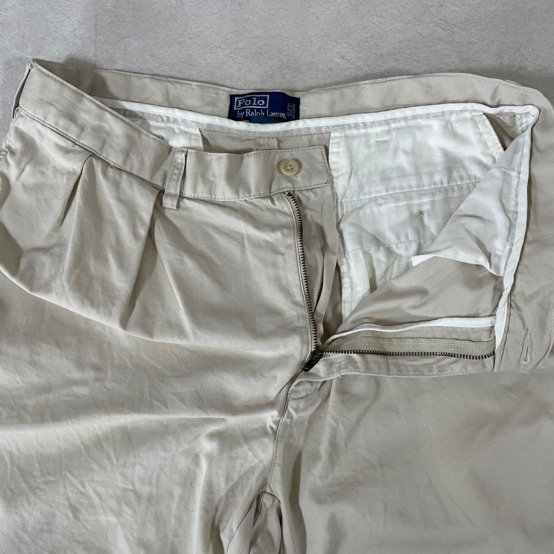 【美品】90s POLO RALPH LAUREN ハーフパンツ アイボリー