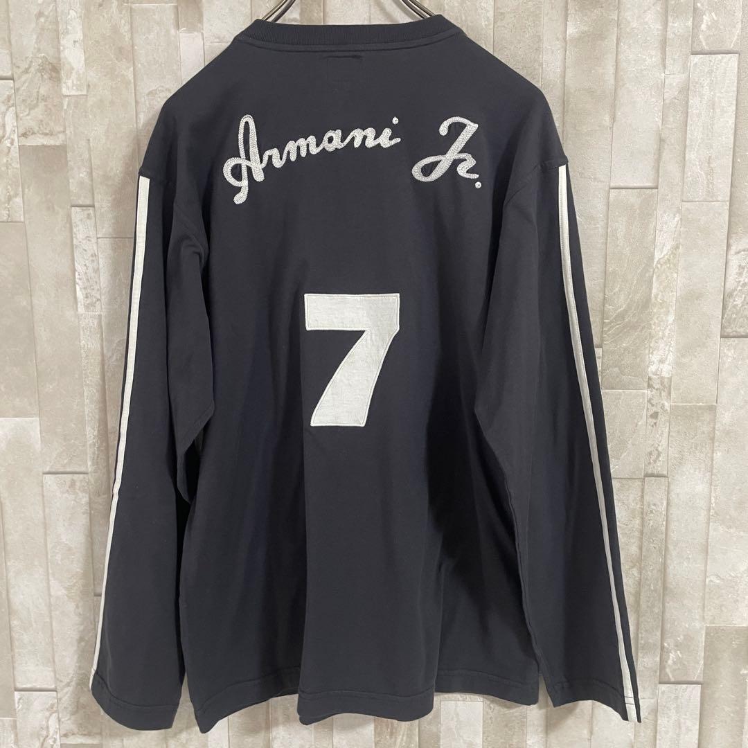 古着 ARMANI JUNIOR 長袖Tシャツ バックプリント イタリア製