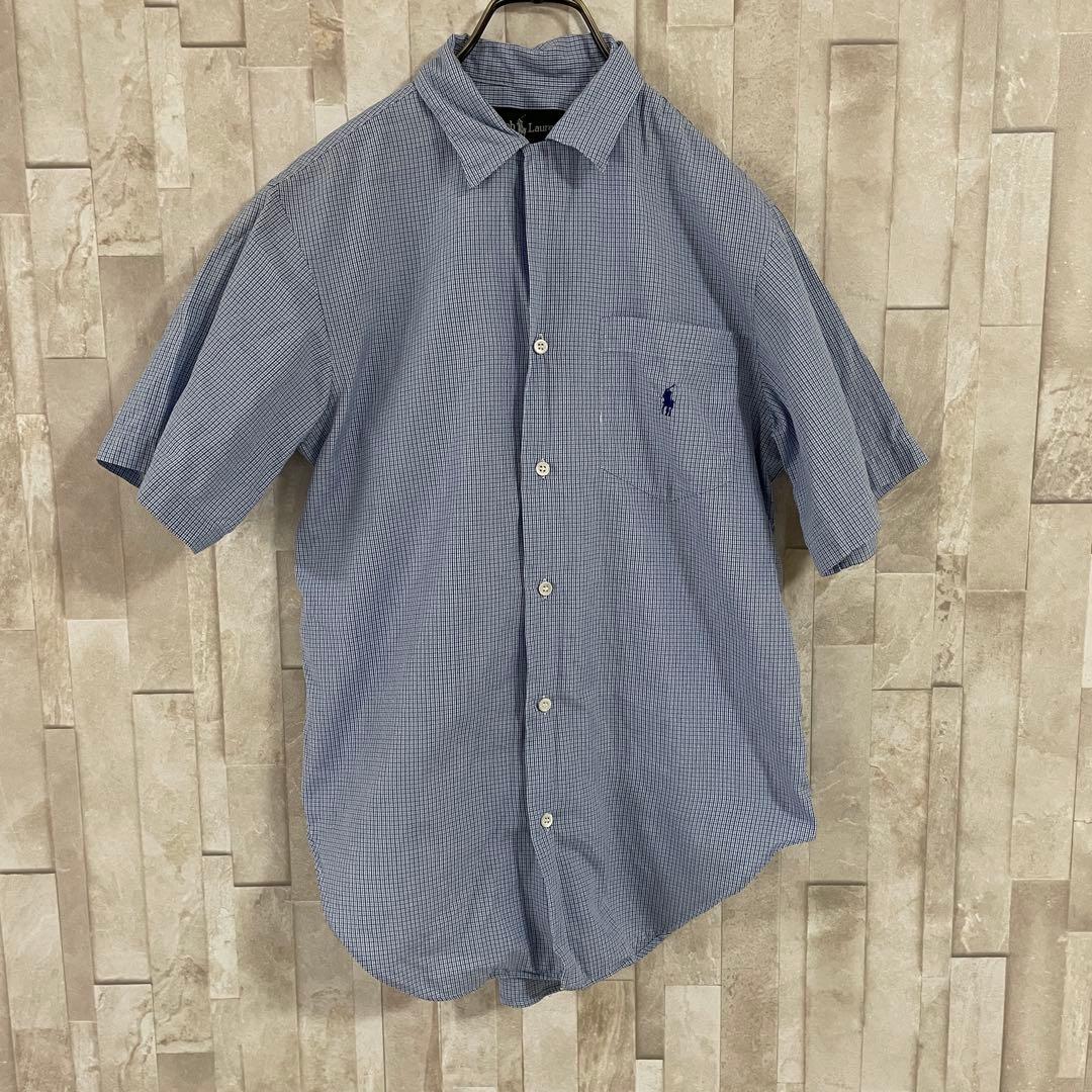 【美品】80s POLO RALPH LAUREN 半袖シャツ 7 チェック柄