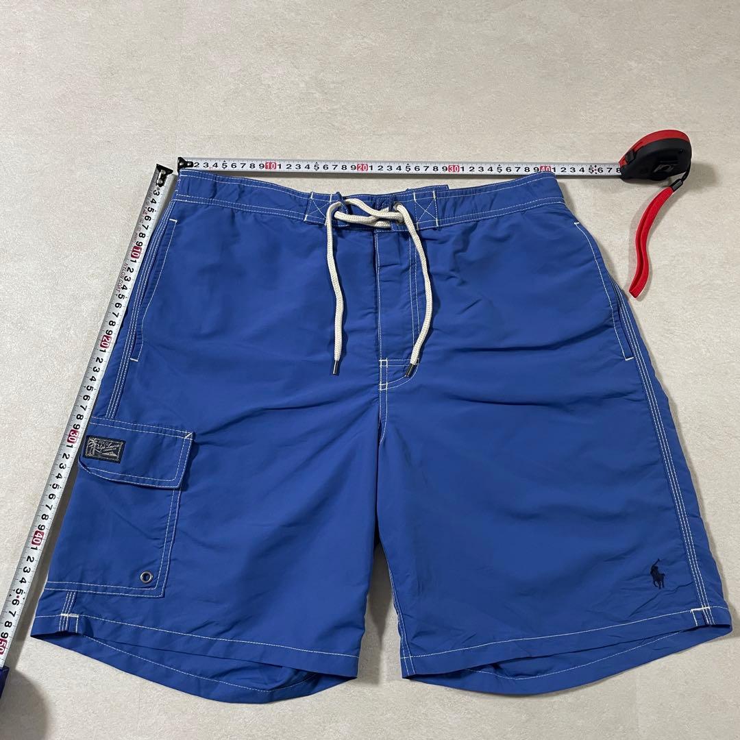 古着POLO RALPH LAUREN 青 スイムショーツ Lサイズ