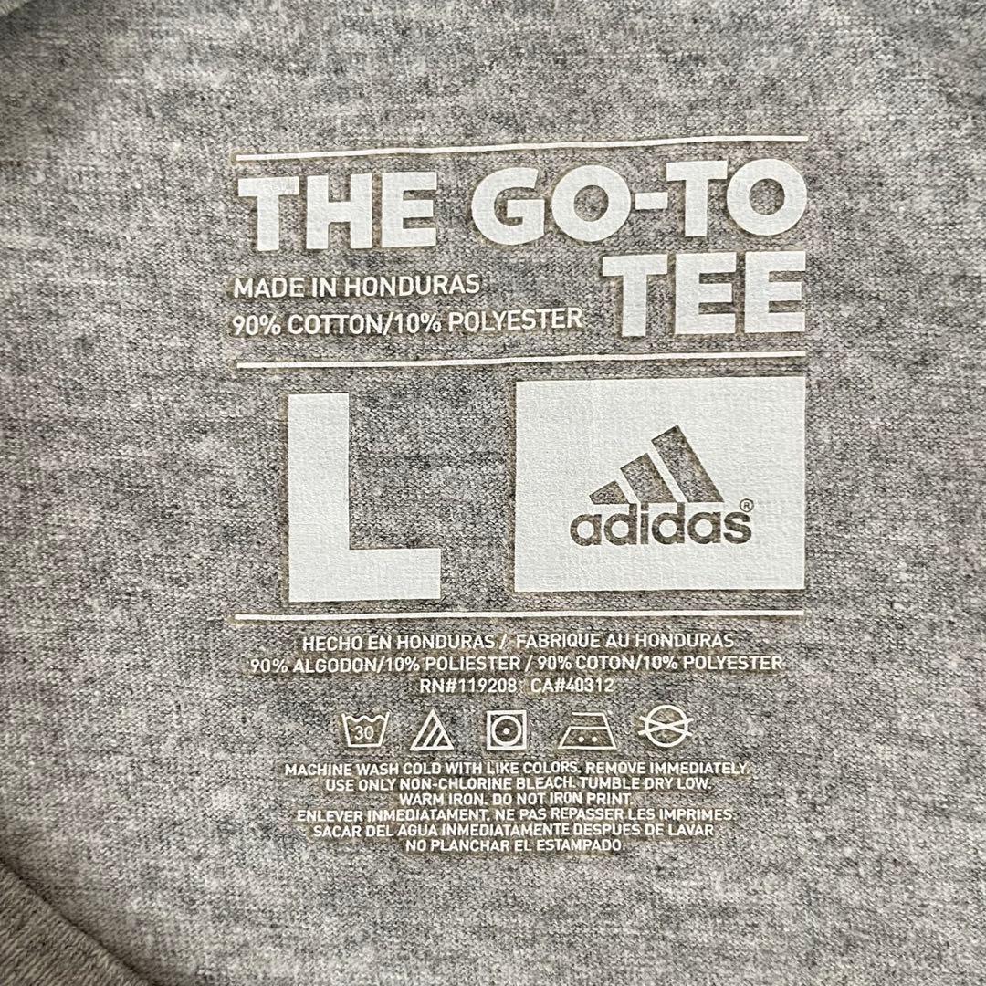 最終値下げ【美品】USA古着 adidas 半袖Tシャツ Lサイズ グレー