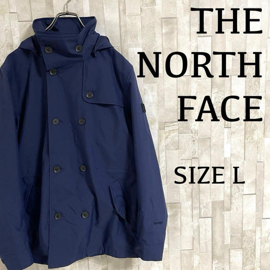 古着 ザノースフェイス トレンチコート HYVENT ホワイトレーベル L 紺
