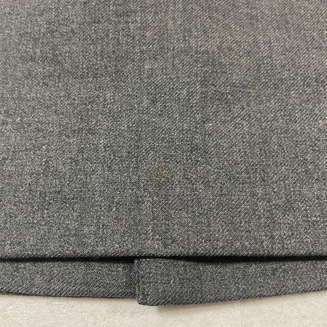 90s BURBERRY ひざ丈スカート カシミヤ混 サイズ40 ダークグレー