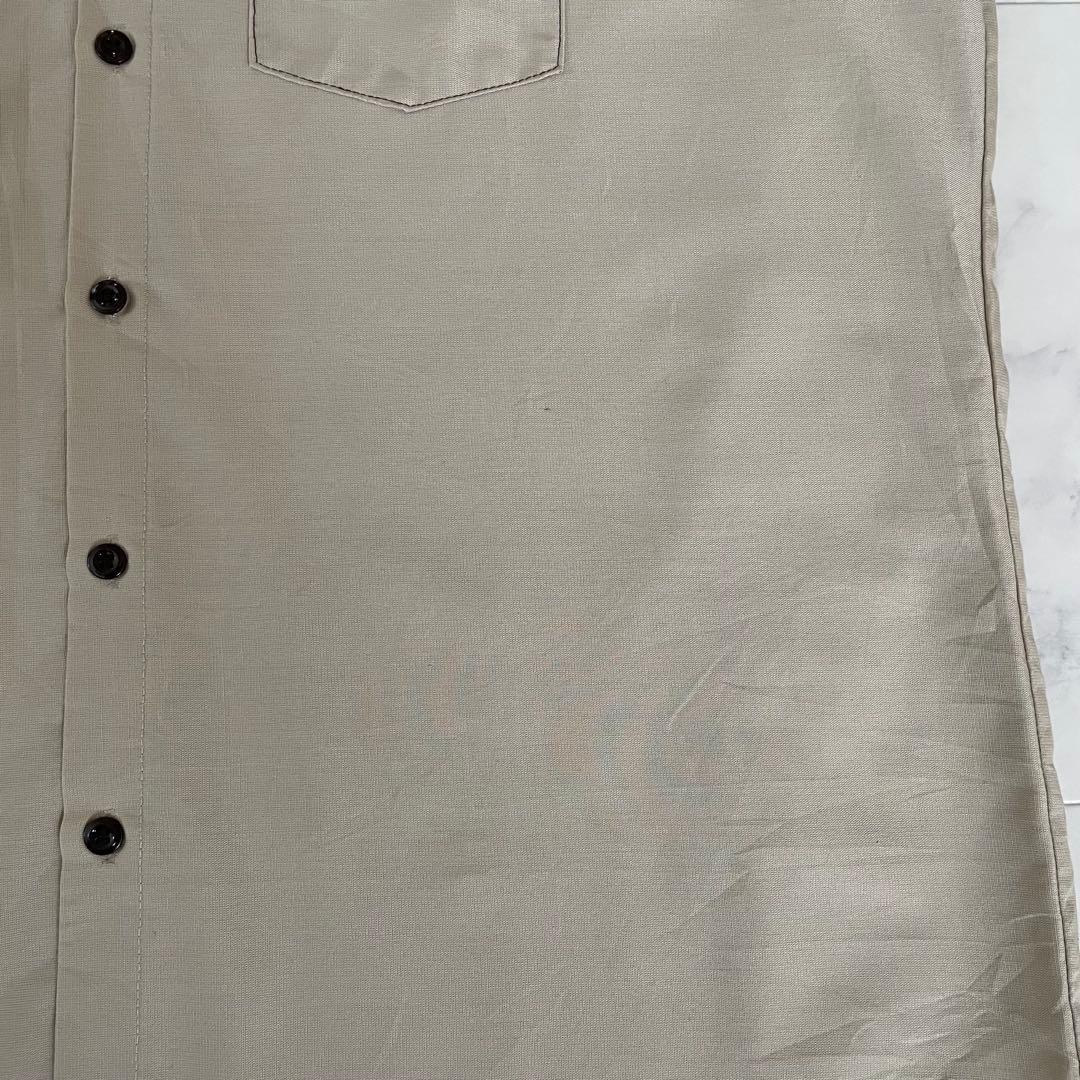 古着 DURABLE PRESS 半袖ワークシャツ XLサイズ ベージュ USA