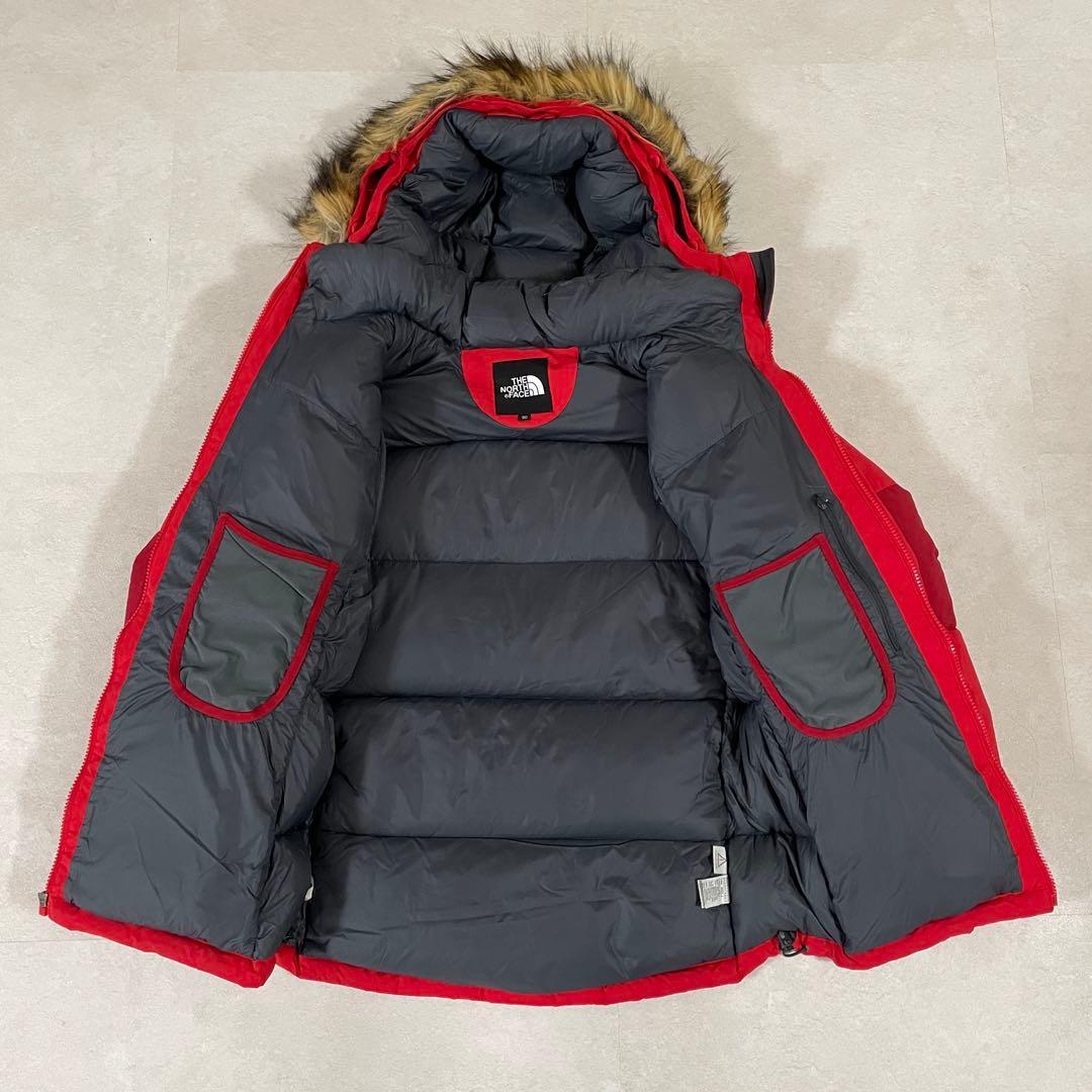 【美品】ザノースフェイス プリズムダウンジャケット HYVENT 赤色 L