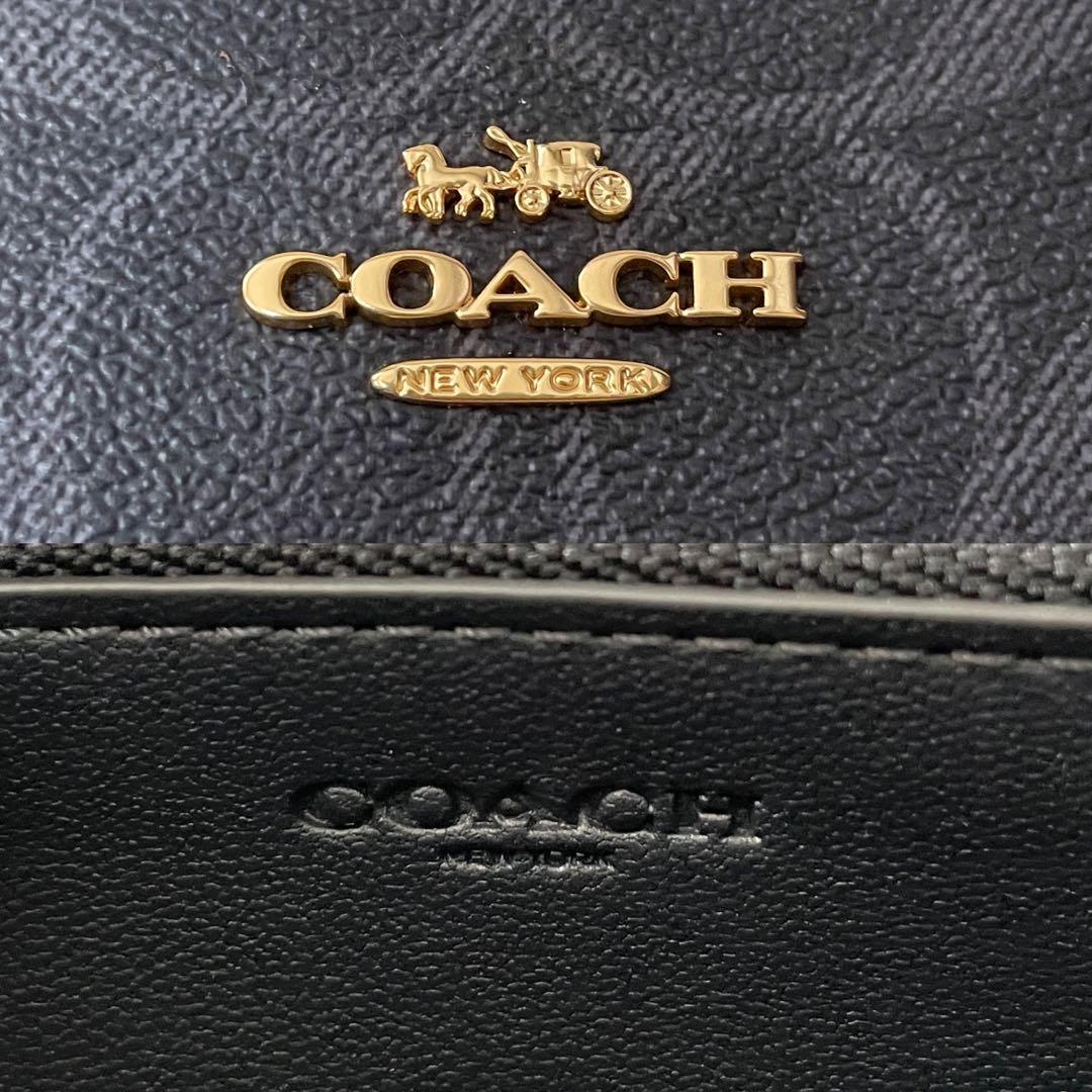 訳あり新品 COACH 長財布 シグネチャー柄 デニムマルチ