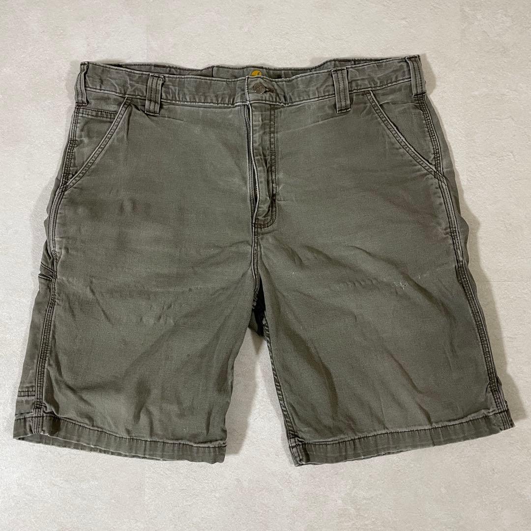古着carhartt ハーフパンツ サイズ40 グレー