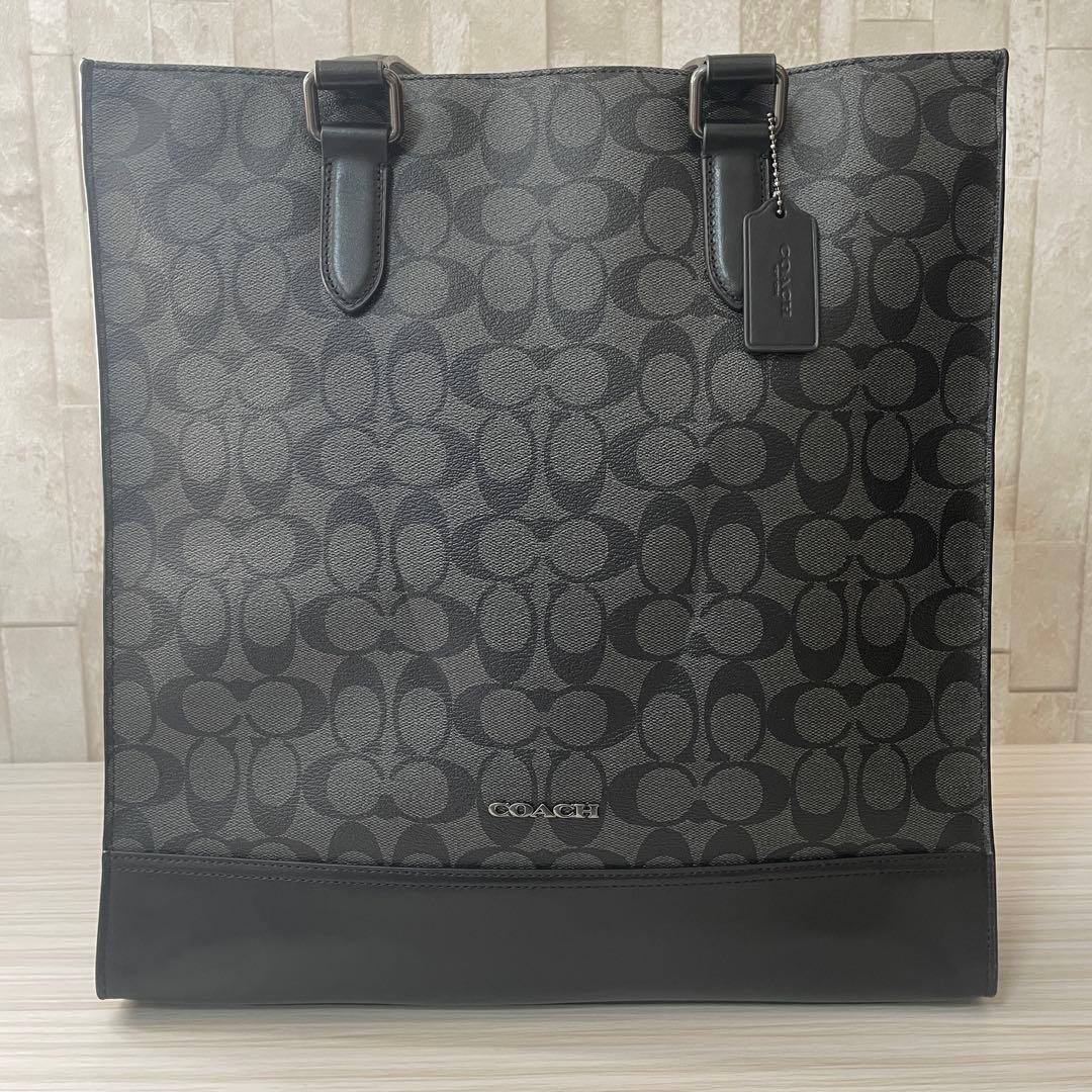 訳あり新品 COACH トートバッグ 2way シグネチャー 黒