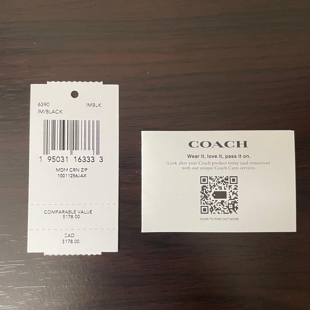 訳あり新品 COACH 二つ折り財布 ブラック