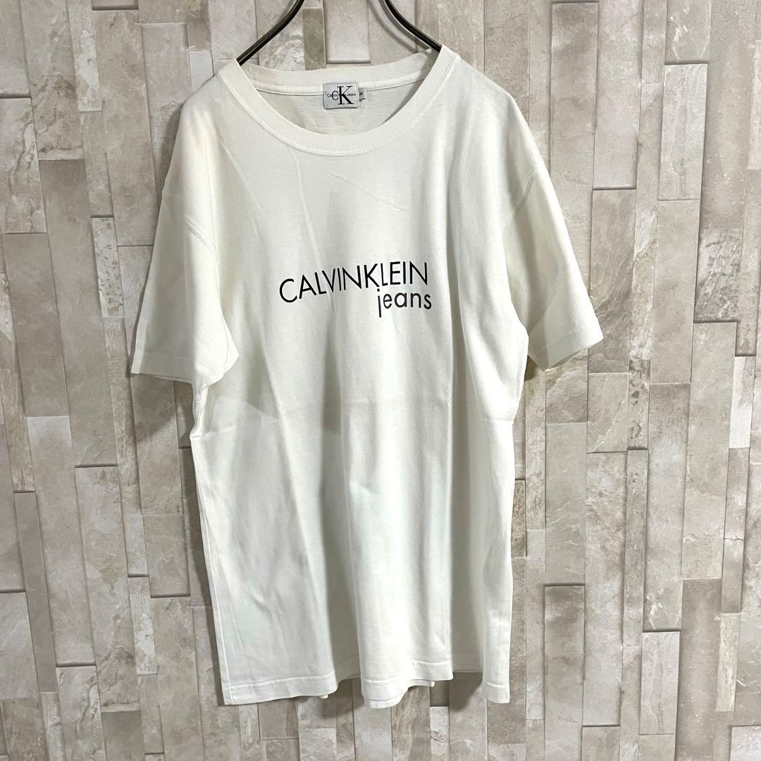 古着 Calvin Klein Jeans 半袖Tシャツ サイズM ホワイト