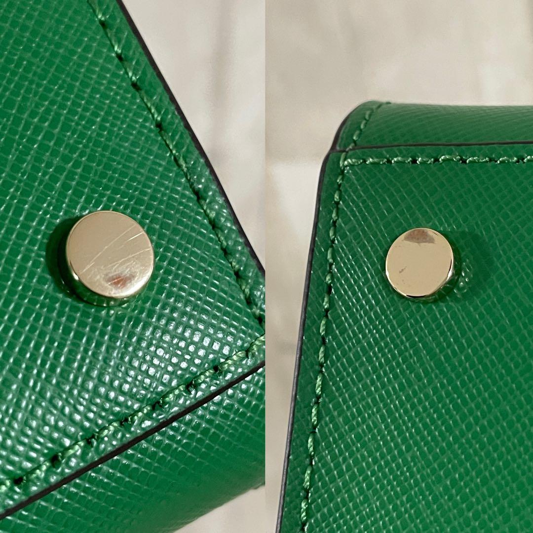 訳あり新品 kate spade ハンドバッグ 2way グリーン