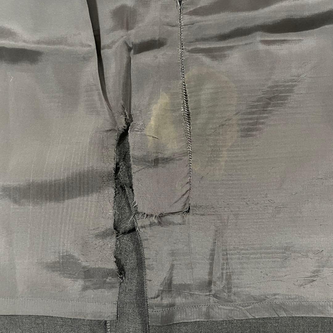 90s BURBERRY ひざ丈スカート カシミヤ混 サイズ40 ダークグレー