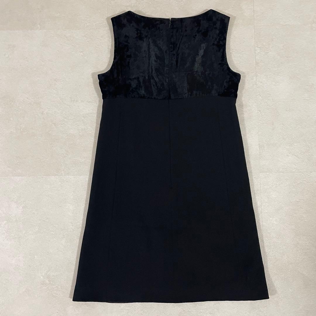 【美品】BALENCIAGA ノースリーブワンピース 日本製 40 ブラック