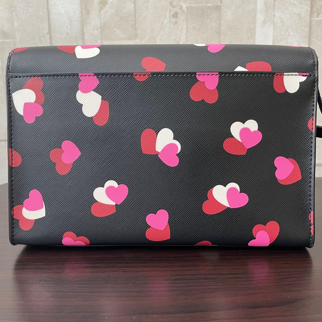 訳あり新品 kate spade ショルダーバッグ ハート総柄