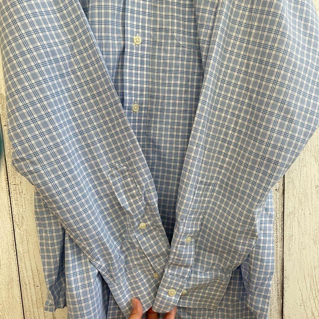 80s 初期Plantation 長袖シャツ グレー系チェック 80sラルフローレン メンズ 長袖 シャツ 15 32/33サイズ チェック柄