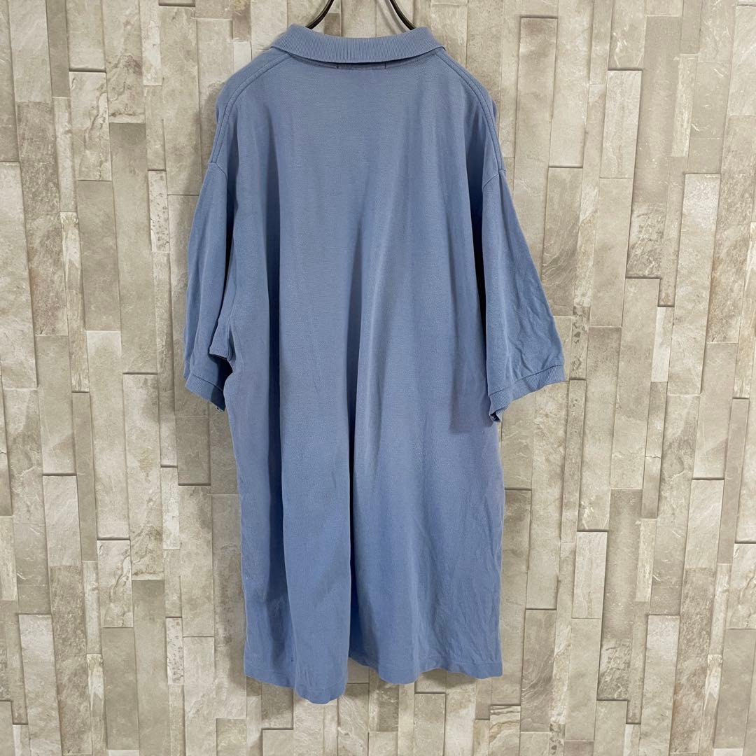 90s POLO RALPH LAUREN 半袖ポロシャツ XL ライトブルー