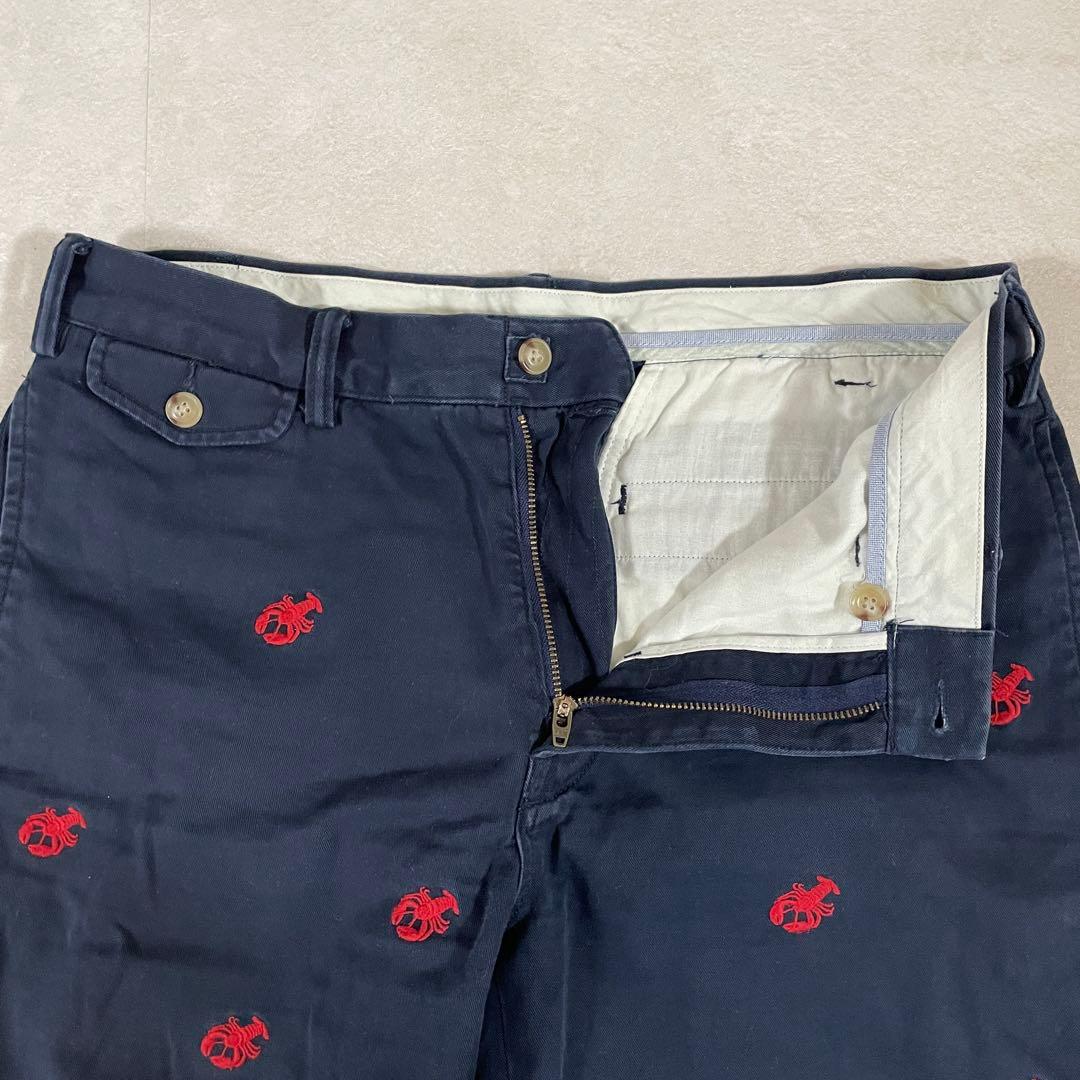 90s POLO RALPH LAUREN ハーフパンツ 32 ネイビー 総柄