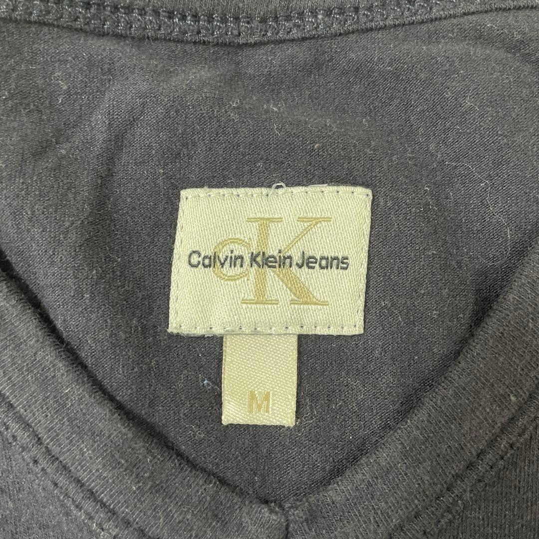 【美品】Calvin Klein Jeans Vネック 長袖Tシャツ M