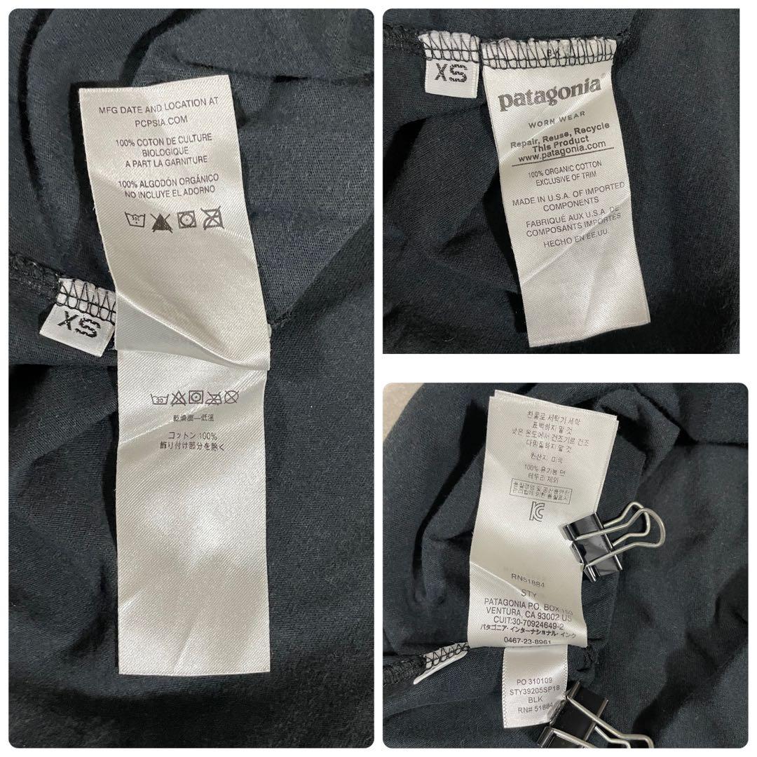 【限定美品】patagonia パタロハ 半袖Tシャツ サイズXS ブラック
