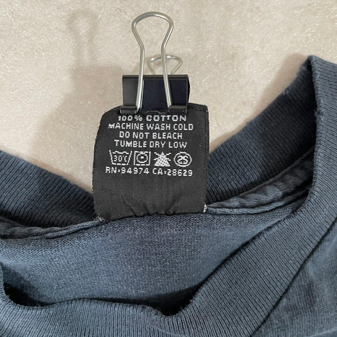 古着 STUSSY 半袖Tシャツ ロゴプリント サイズM ネイビー