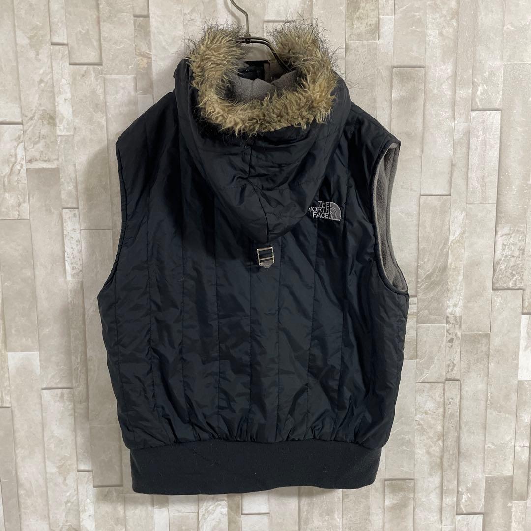 【美品】THE NORTH FACE ダウンベスト ファー付き L ブラック