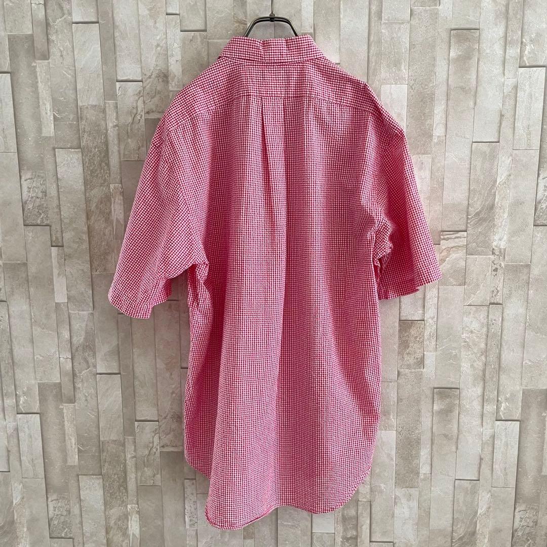 【美品】90s ラルフローレン BLAKE インド綿 チェックシャツ Lサイズ