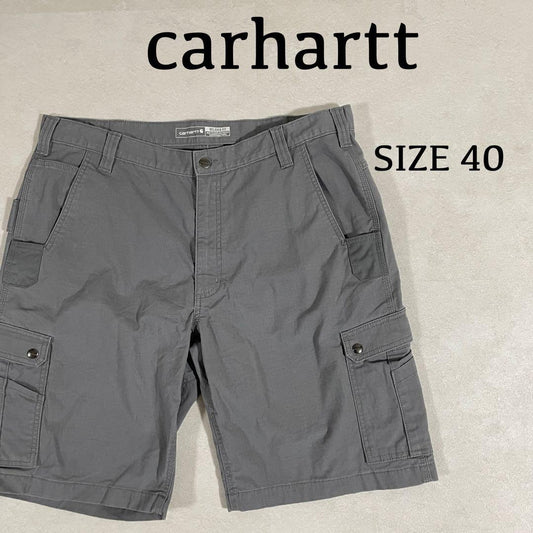 【美品】carhartt ハーフパンツ カーゴパンツ サイズ40 グレー