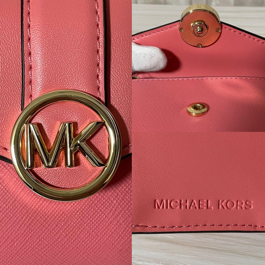 訳あり新品 MICHEAL KORS 三つ折り財布 ピンク