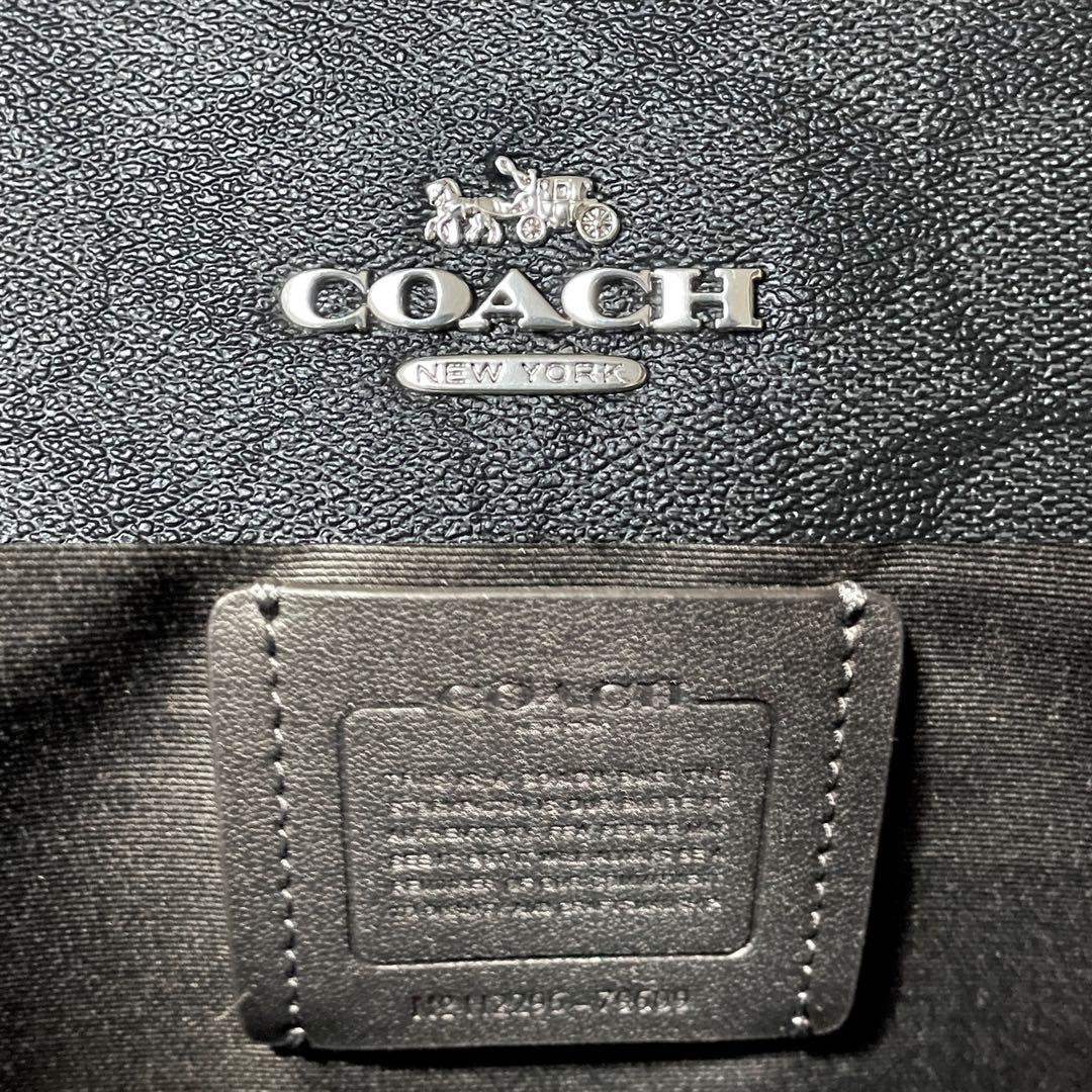 訳あり新品 COACH トートバッグ シグネチャー柄 ブラック
