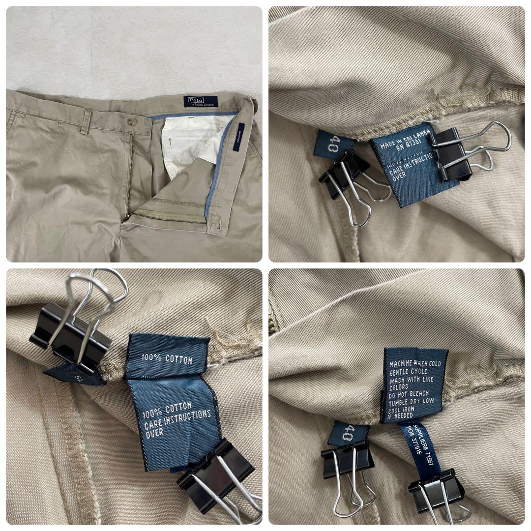 90s POLO RALPH LAUREN ハーフパンツ サイズ40 ベージュ