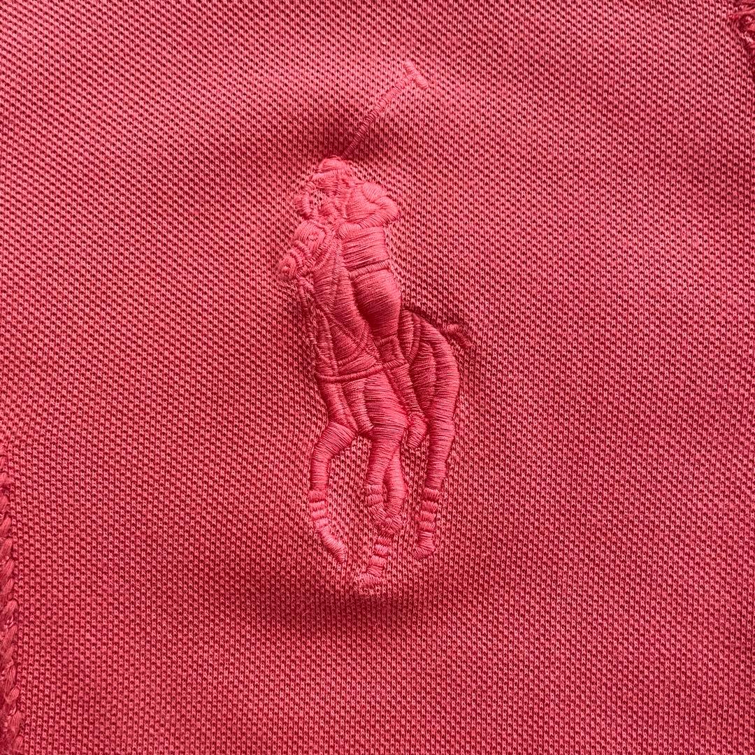 【美品】RALPH LAUREN スキニー パッチワーク ポロシャツ L