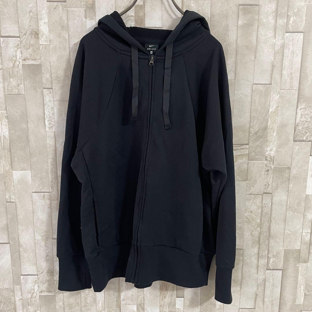 【美品】NIKE ジップアップパーカー DRY-FIT サイズXS ブラック