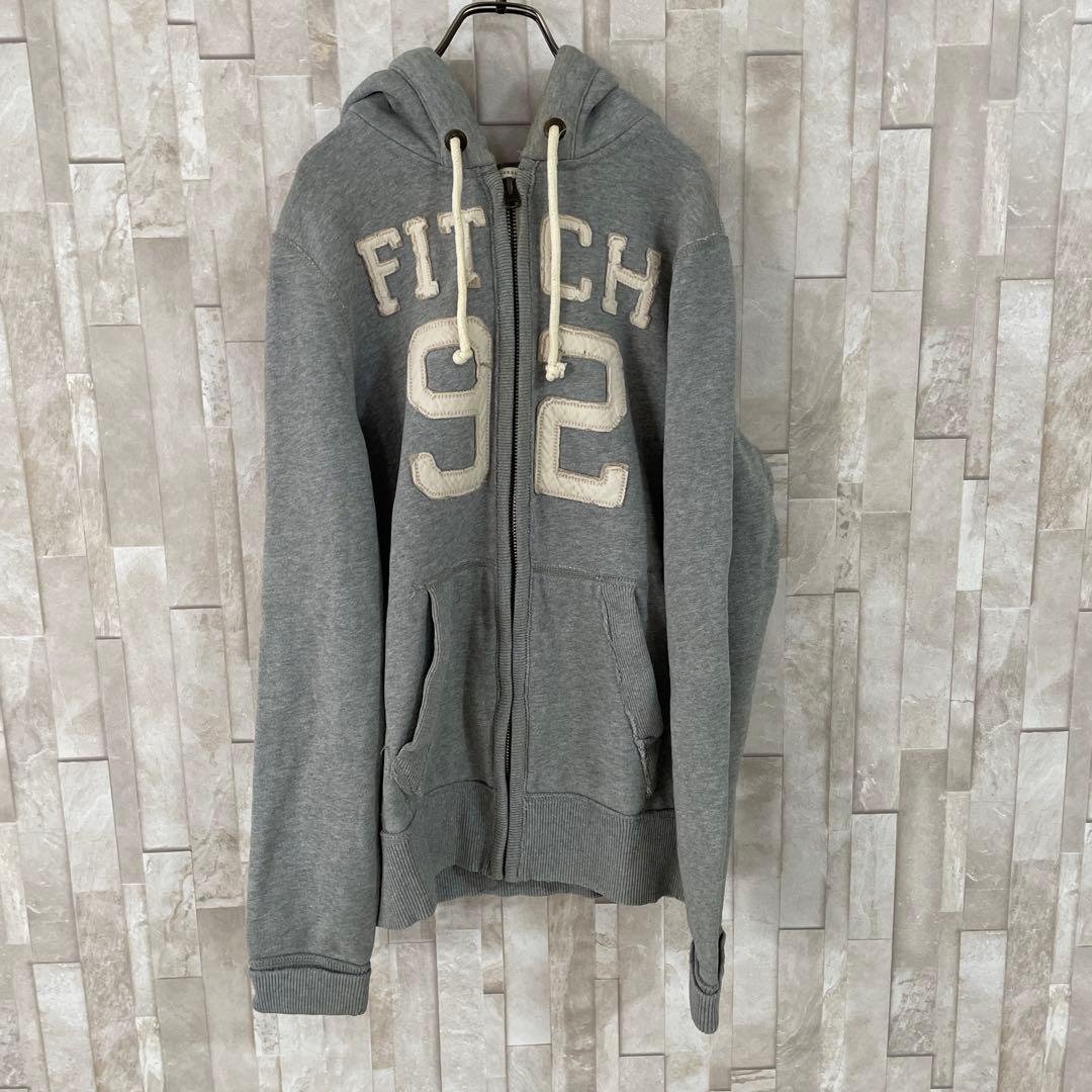 古着Abercrombie & Fitch ダメージ加工 ジップアップパーカー