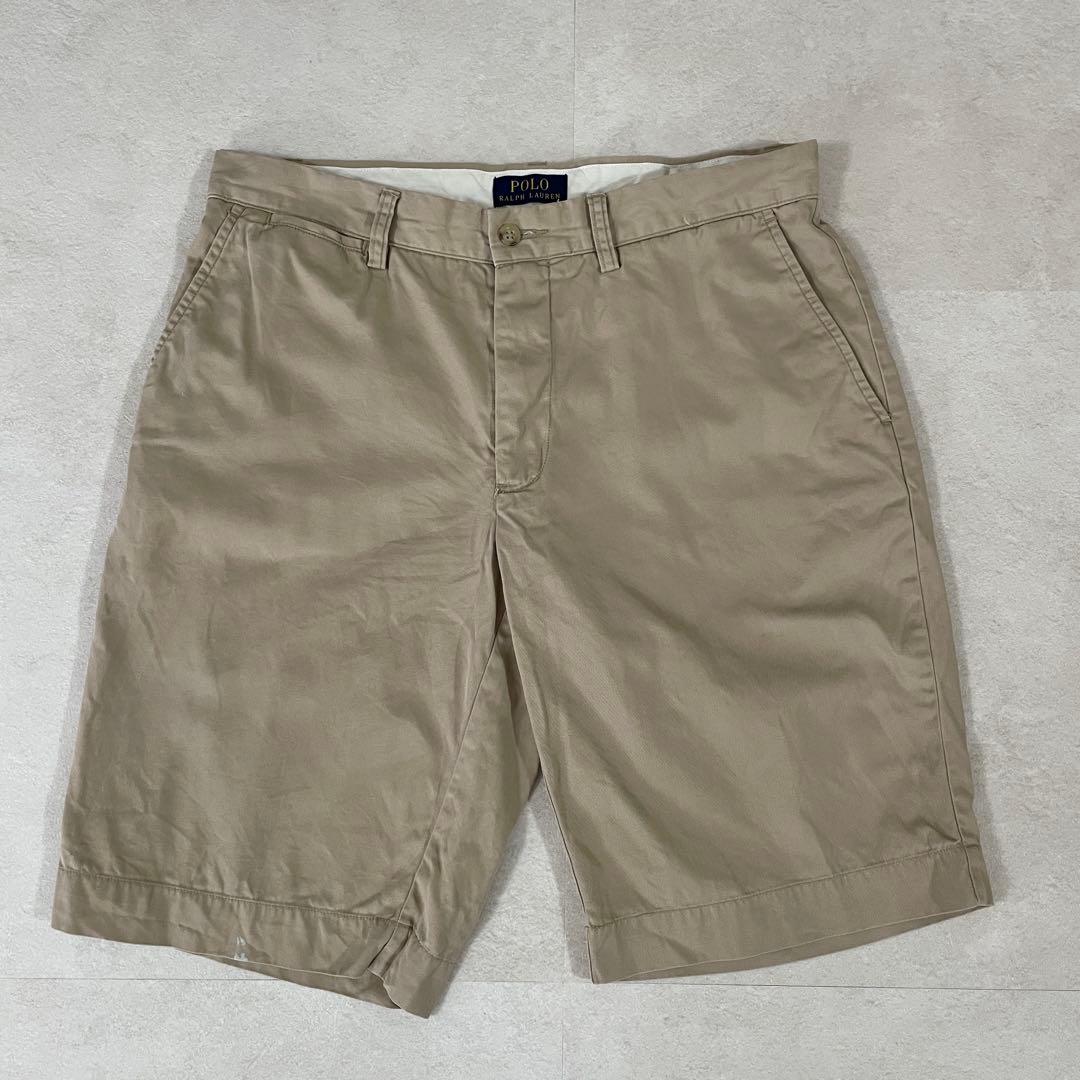古着 POLO RALPH LAUREN ハーフパンツ サイズ32 ベージュ