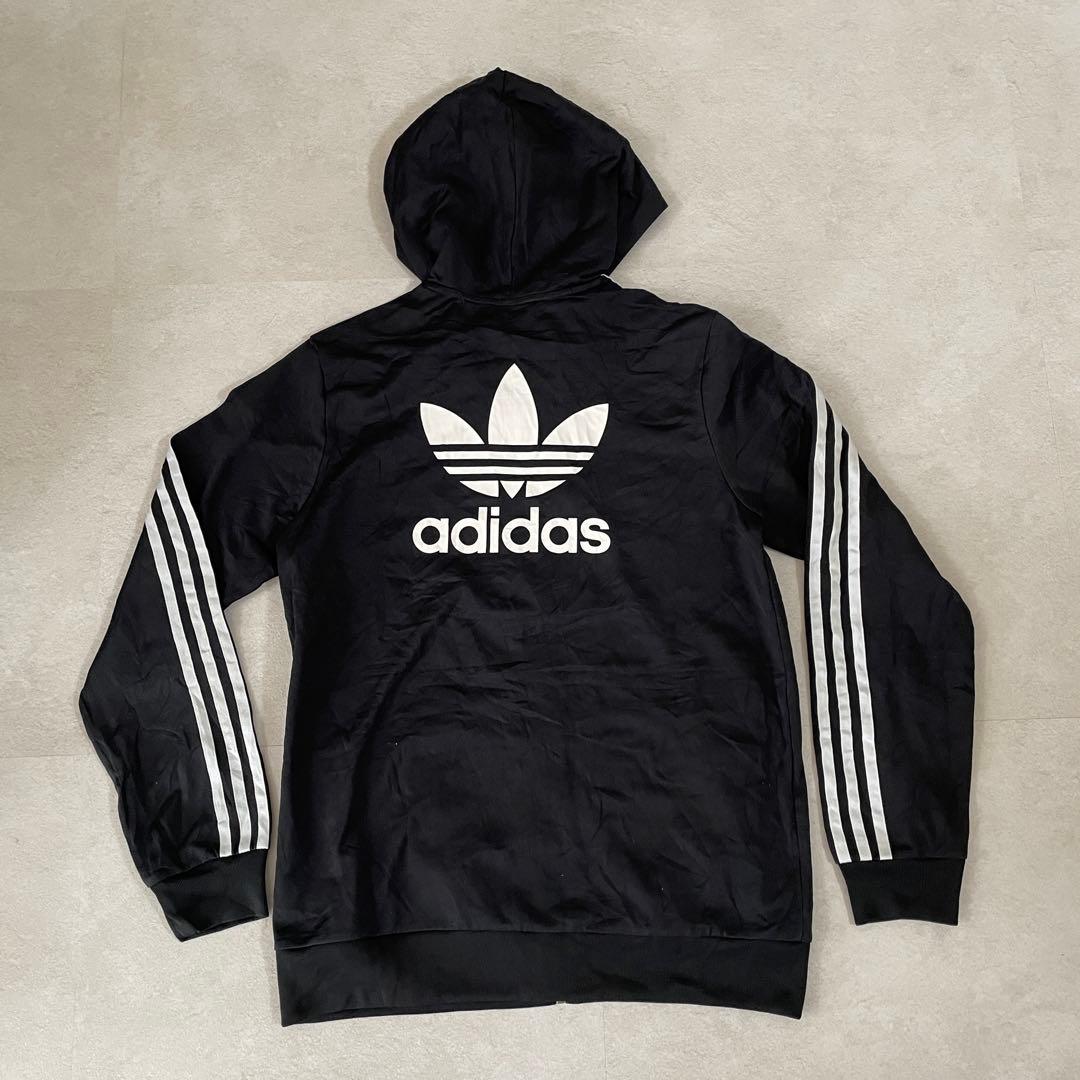 【美品】adidas Originals フーディージャージ トレフォイルロゴ