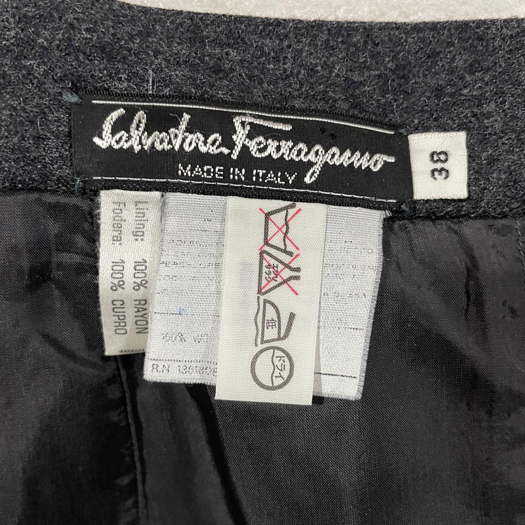 【美品】Salvatore Ferragamo 膝丈スカート イタリア製