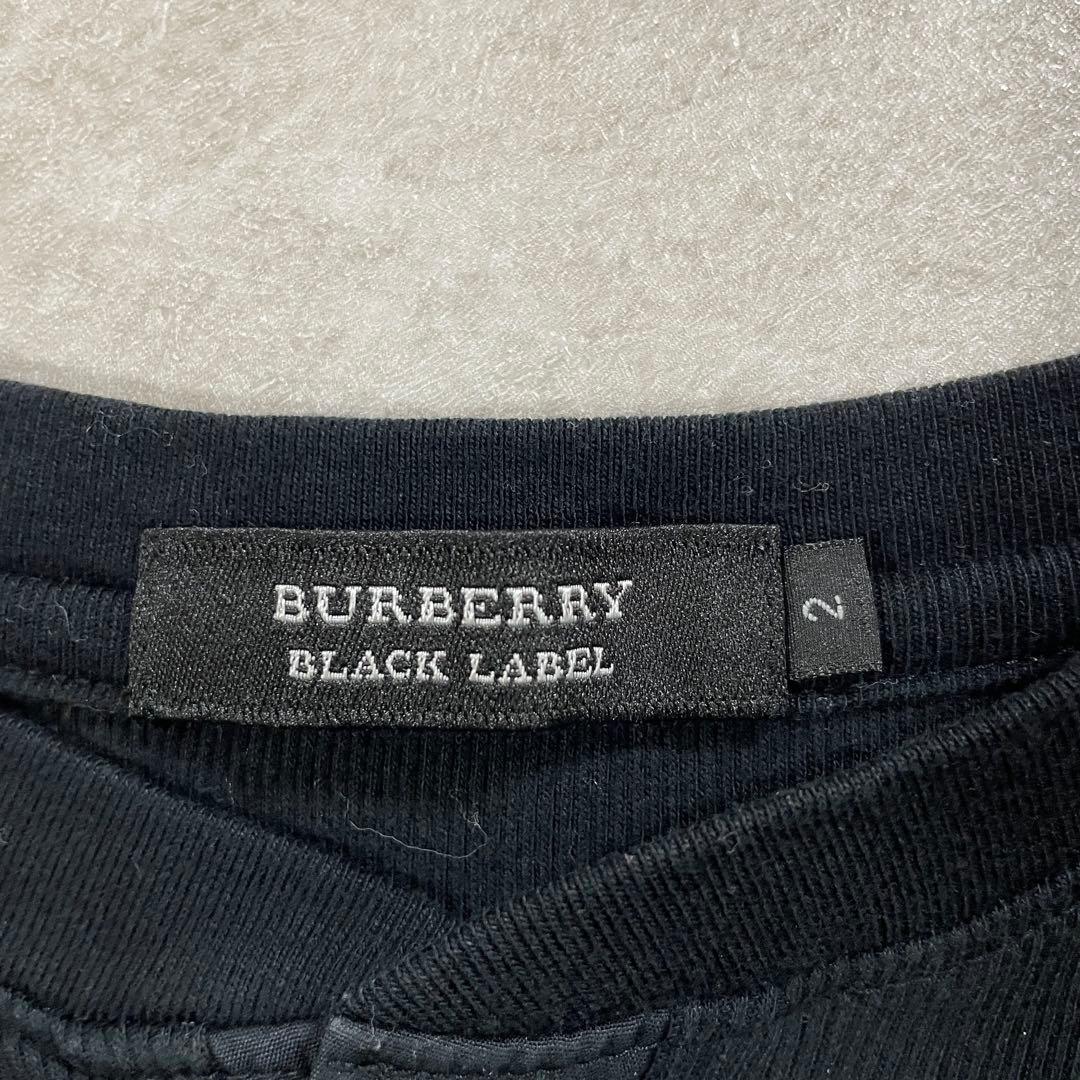 【美品】BURBERRY BLACK LABELポロシャツ サイズ2 ブラック