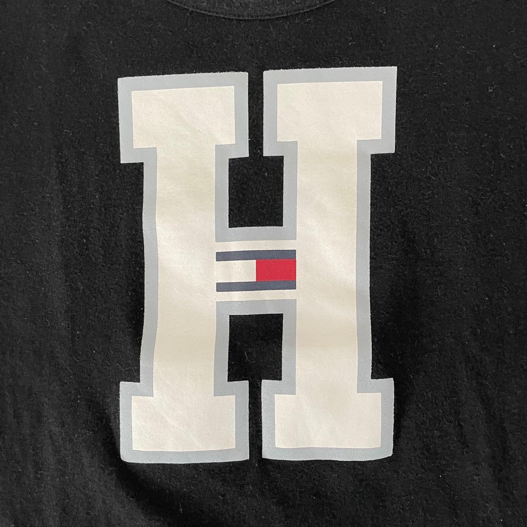 【美品】TOMMY HILFIGER 半袖Tシャツ ロゴプリント 2 ブラック