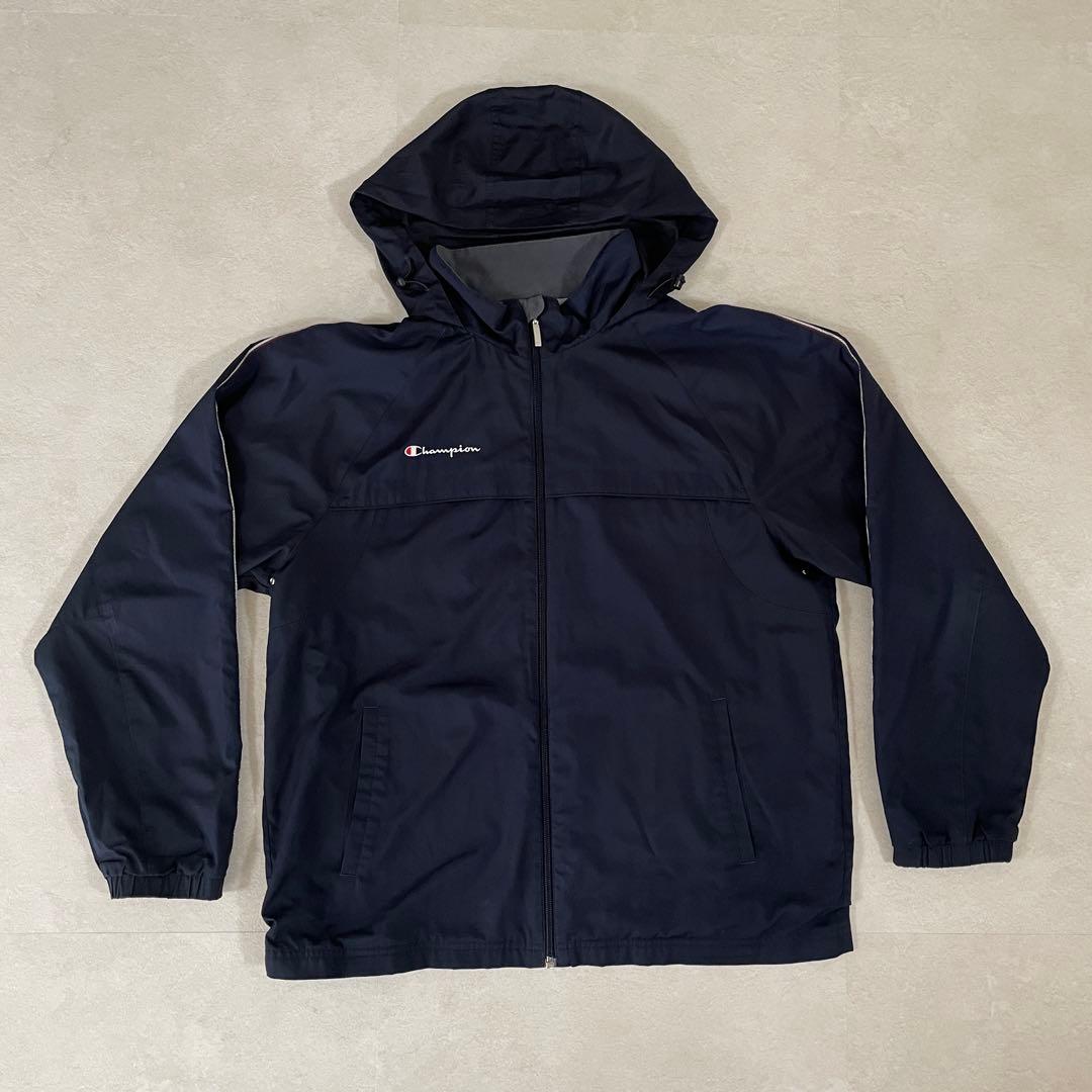 【美品】Champion ジャケット サイズL ネイビー