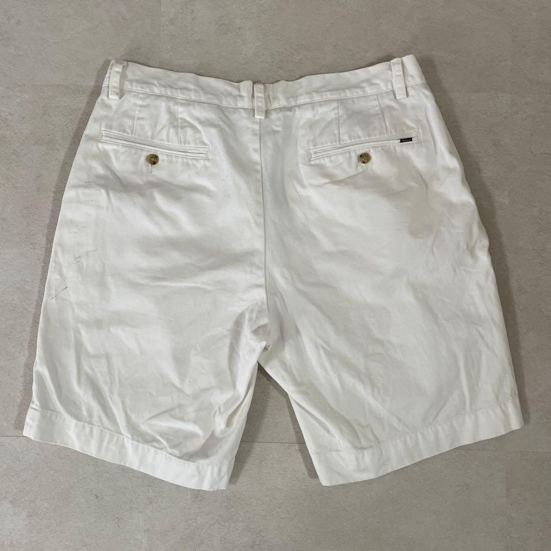 古着 POLO RALPH LAUREN ハーフパンツ サイズ33 ホワイト