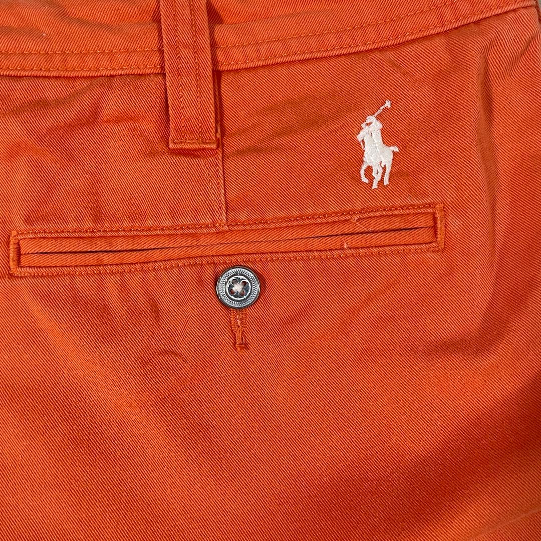 【美品】POLO RALPH LAUREN ハーフパンツ サイズ8 オレンジ