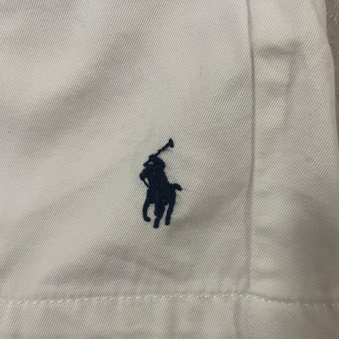 90s RALPH LAUREN SPORT ハーフパンツ ポニー刺繍 ホワイト