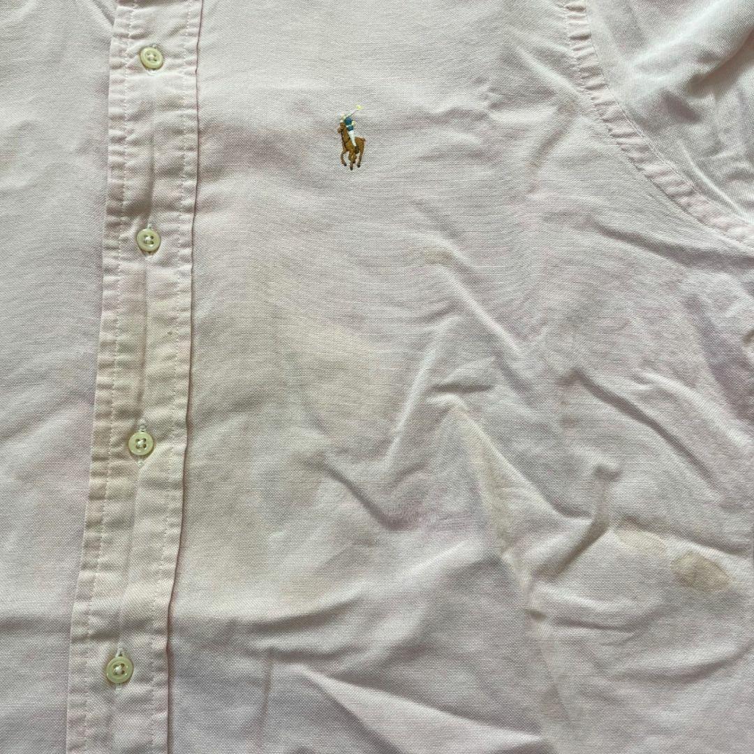 80s ラルフローレン 半袖 シャツ ボーイズ20サイズ ピンク