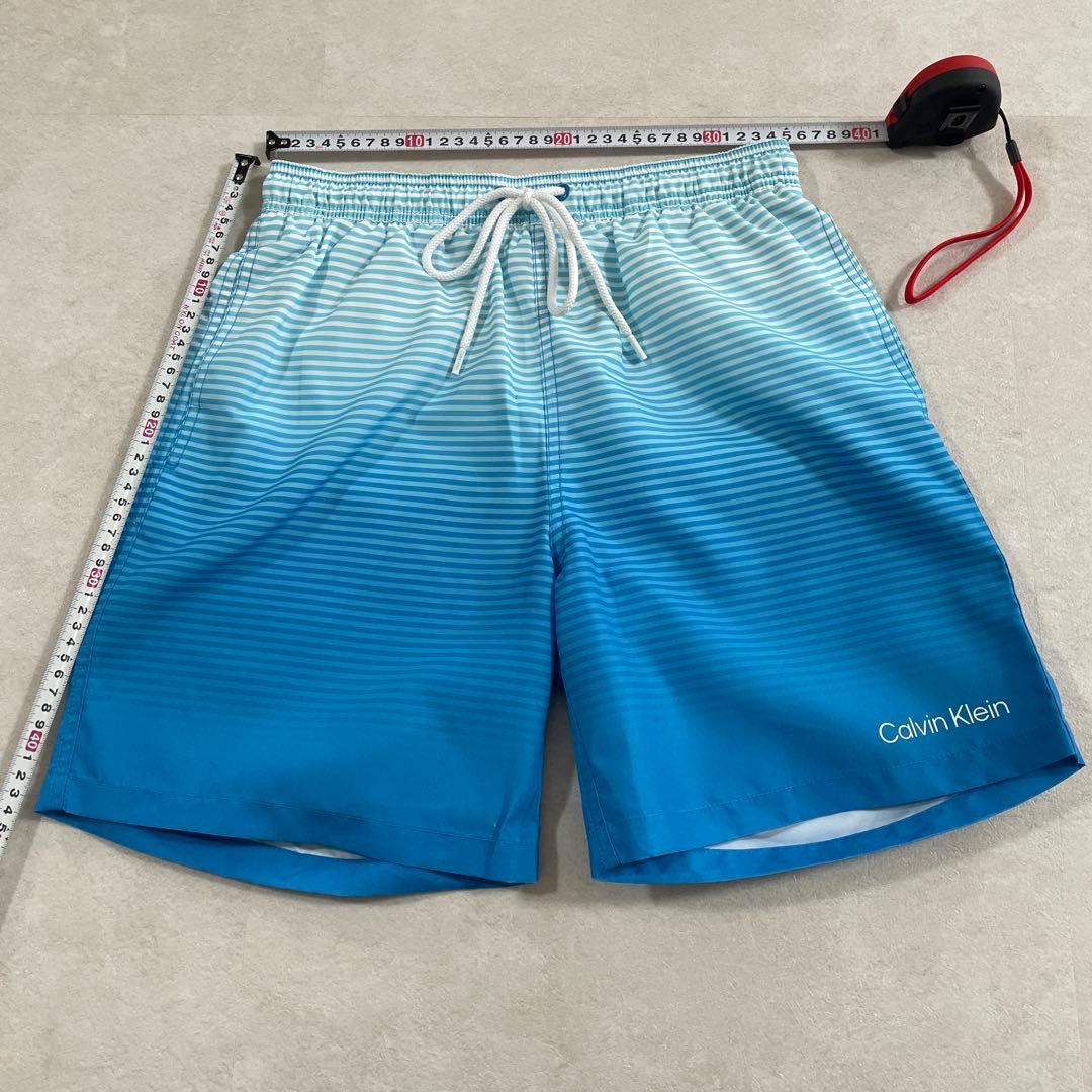 【新品未使用タグ付】Calvin Klein スイムショーツ ブルー Sサイズ
