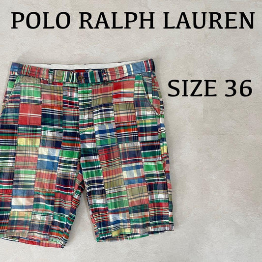 【美品】90s POLO RALPH LAUREN ハーフパンツ パッチワーク