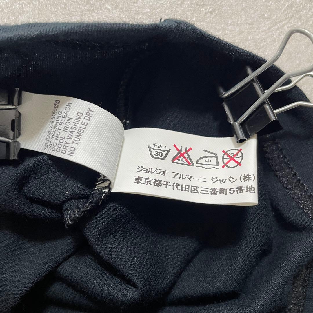 古着 EMPORIO ARMANI ブラック ロゴプリントTシャツ Lサイズ